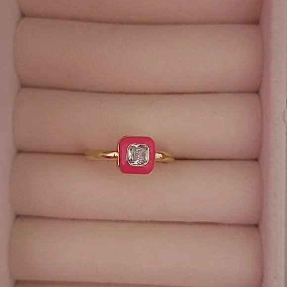 Pink Bling Resizable Ring - Picture 1 of 4